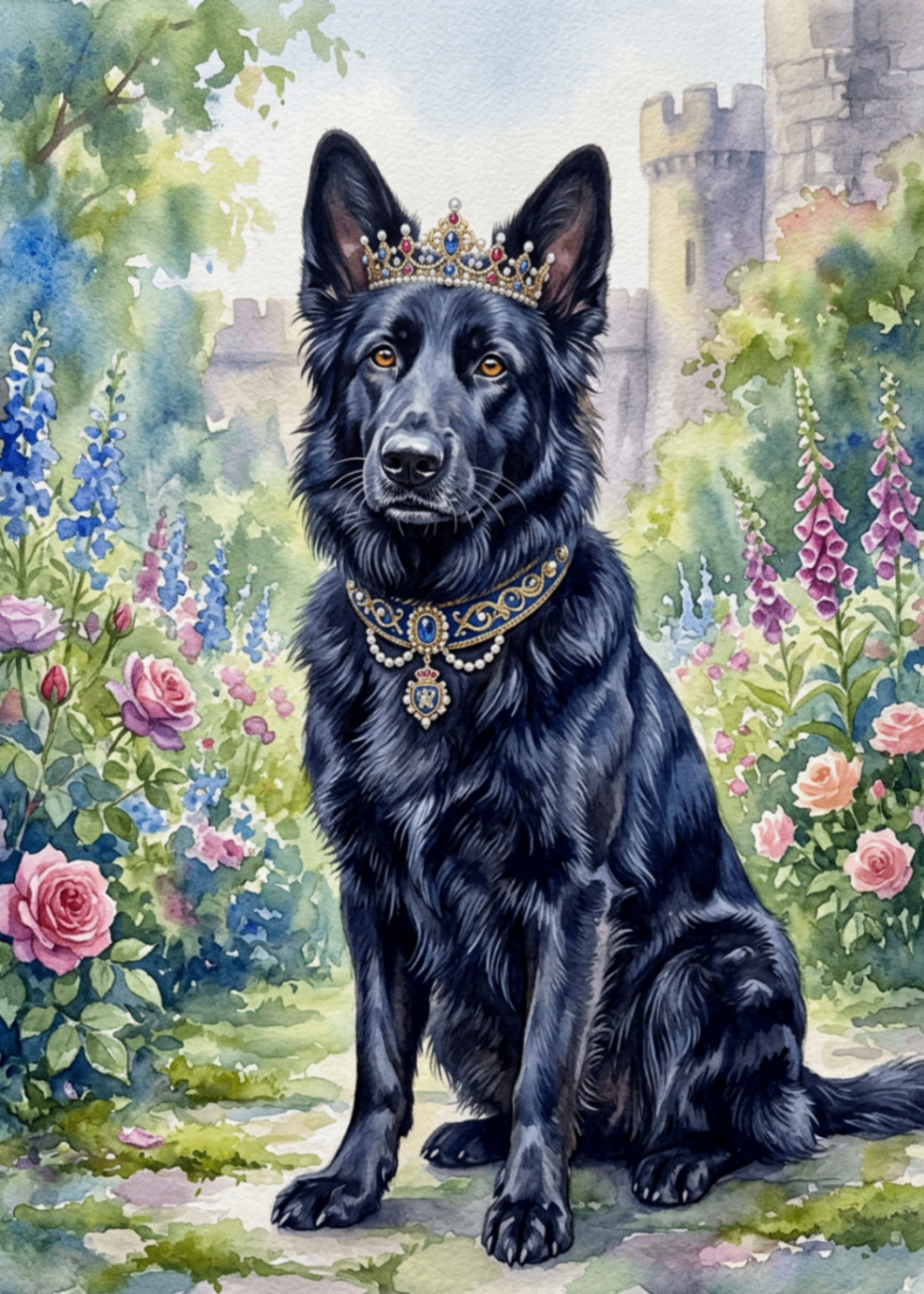 The Royal — custom pet portrait as Regal Sovereign